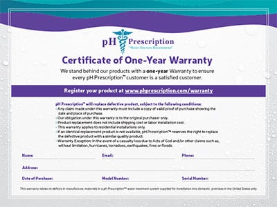 pH Prescription 1-year Warranty